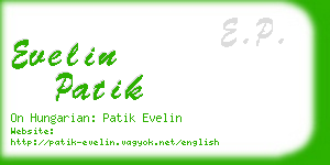 evelin patik business card